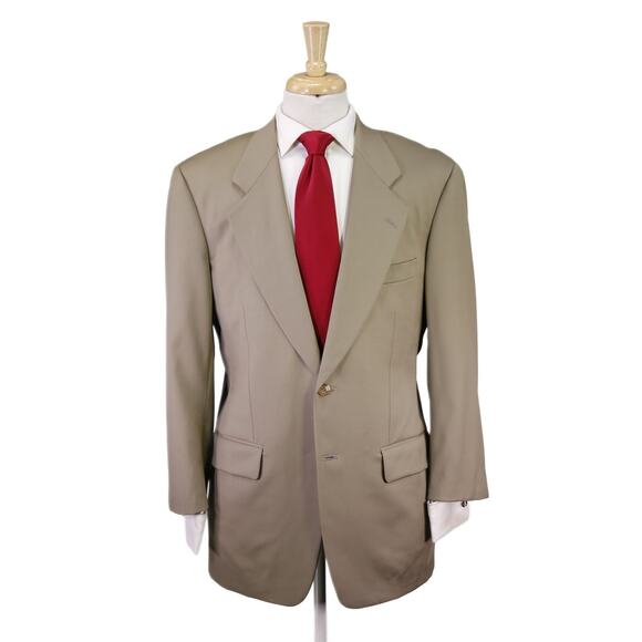 Samuelsohn Khaki Tan Wool 2-Btn Suit Men's 39R 40R - Picture 1 of 9